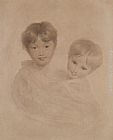 Sketch Wall Art - Portrait Sketch of Two Boys - Possibly George 3rd Marquees Townshend and his Younger Brother Charles